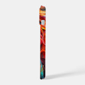 Künstlerisches Pferdeschlitten iPhone Hülle (Linke Seite)