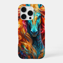 Künstlerisches Pferdeschlitten iPhone 16 Pro Hülle