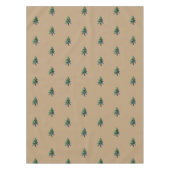 Künstlerisches Pine Tree Wasserfarbenes Muster Wei Tischdecke (Vorderseite)