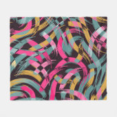 Künstlerisches Pinselstrichmuster Fleecedecke (Vorderseite (Horizontal))