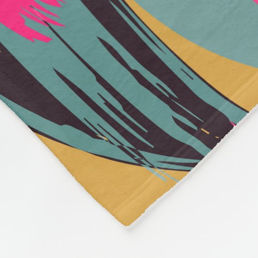 Künstlerisches Pinselstrichmuster Fleecedecke (Ecke)