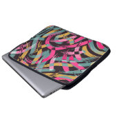 Künstlerisches Pinselstrichmuster Laptopschutzhülle (Vorne Knopf)