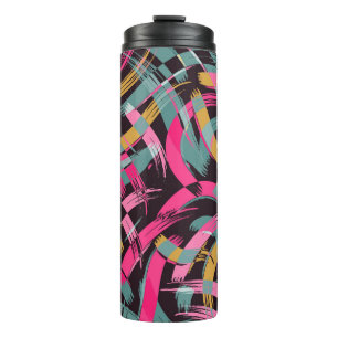 Künstlerisches Pinselstrichmuster Thermosbecher