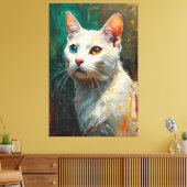 Künstlerisches Portrait Khao Manee Vibrant Ölgemäl Leinwanddruck (Insitu (Wohnzimmer))