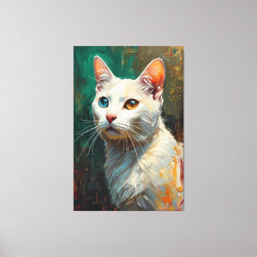 Künstlerisches Portrait Khao Manee Vibrant Ölgemäl Leinwanddruck (Vorderseite)