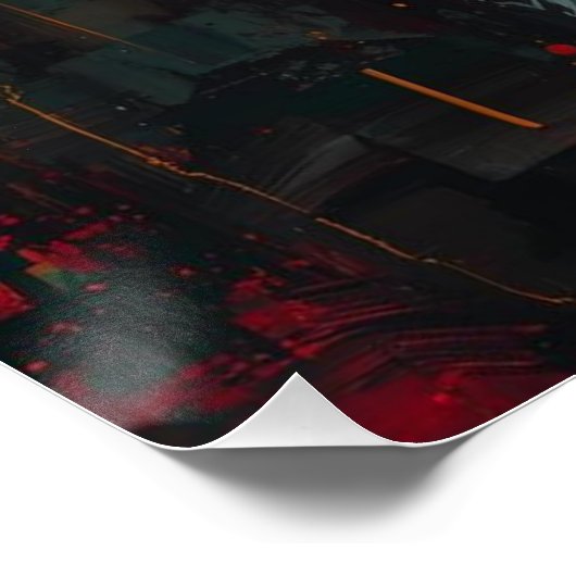 Künstlerisches Portrait Khao Manee Vibrant Ölgemäl Poster (Ecke)