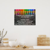 Künstlerisches Poster mit Farbstift (Küche)