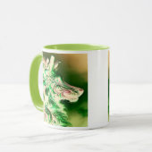 Künstlerisches Profil eines flammende Tieres. Tasse (Vorderseite Links)