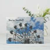 Künstlerisches Riesenrad Einladung (Stehend Vorderseite)