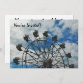 Künstlerisches Riesenrad Einladung (Vorne/Hinten)