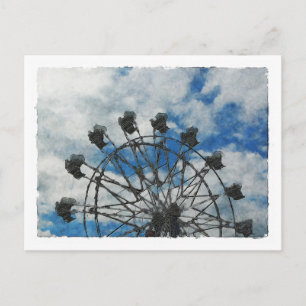 Künstlerisches Riesenrad Postkarte