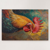 Künstlerisches Roster Portrait Vibrant Ölgemälde Puzzle (Horizontal)