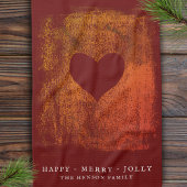 Künstlerisches Rotes Herz Zeichne Weihnachten Geschirrtuch