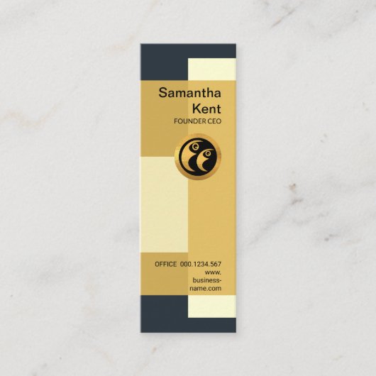 Künstlerisches SäulenGebäude blockiert CEO-Gründer Mini Visitenkarte (Vorderseite)