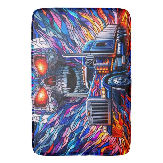 Künstlerisches Schädeldesign Badematte (Vorderseite Vertikal)