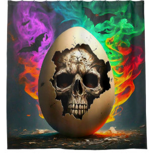 Künstlerisches Schädeldesign Duschvorhang