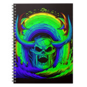 Künstlerisches Schädeldesign Notizblock (Vorderseite)