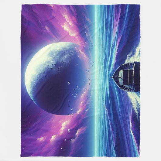 Künstlerisches Schiff Fleecedecke (Vorderseite)