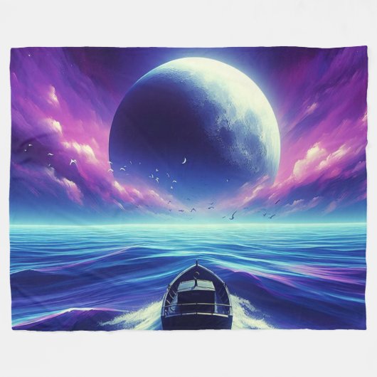 Künstlerisches Schiff Fleecedecke (Vorderseite (Horizontal))