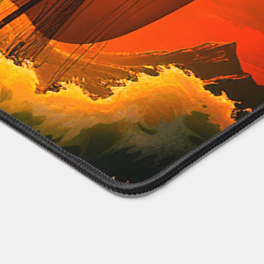 Künstlerisches Schiff Schreibtischunterlage (Ecke)