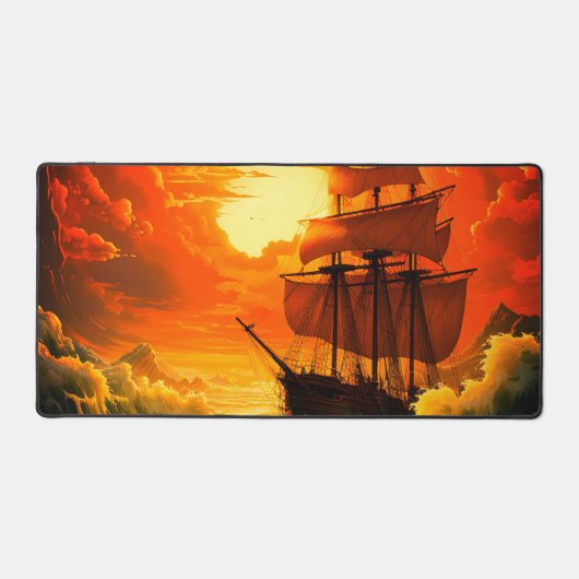 Künstlerisches Schiff Schreibtischunterlage (Vorderseite)