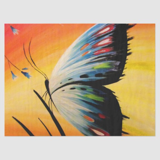 Künstlerisches Schmetterlingsdekouver Seidenpapier (Vorderseite)