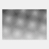 Künstlerisches Schwarz-Weiß-Moiré-Muster Geschenkpapier Set (Vorderseite 3)