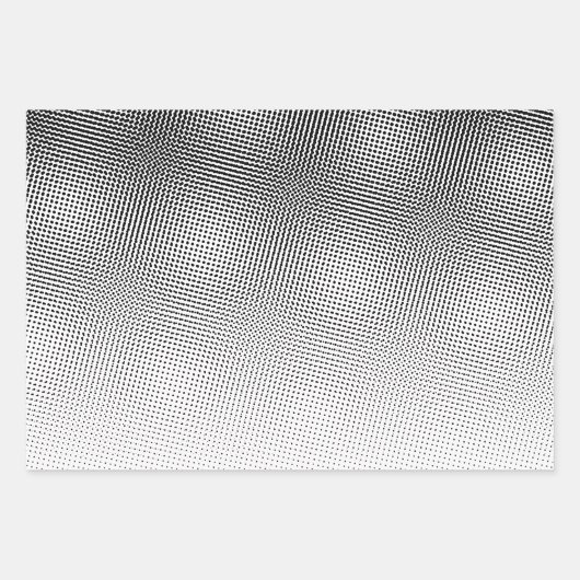Künstlerisches Schwarz-Weiß-Moiré-Muster Geschenkpapier Set (Vorderseite 2)