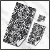 Künstlerisches Schwarz-Weiß-Muster Badhandtuch Set