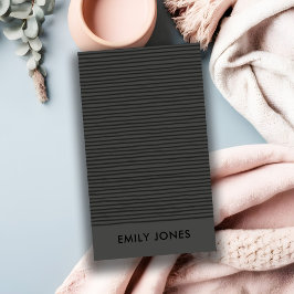 KÜNSTLERISCHES SCHWARZ-WEISS SKETCH-STRIPED LINE P VISITENKARTE