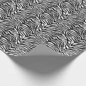 Künstlerisches Schwarz-weißes Funky Zebra Druckmus Geschenkpapier (Ecke)