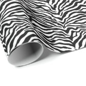 Künstlerisches Schwarz-weißes Funky Zebra Druckmus Geschenkpapier (Rolleneckpunkt)