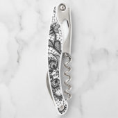 Künstlerisches schwarzes u. weißes kellnermesser (Rückseite)