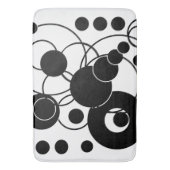 Künstlerisches Schwarzweiss-abstraktes Badematte (Vorderseite Vertikal)