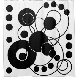 Künstlerisches Schwarzweiss-abstraktes Duschvorhang