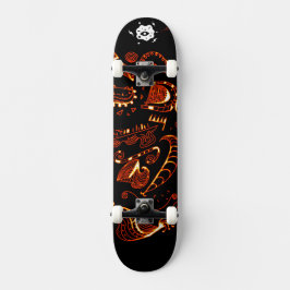 Künstlerisches Schwarzweißskateboard Skateboard