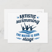 Künstlerisches Schwimmen ist unsere Bühne Postkarte (Vorne/Hinten)