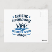 Künstlerisches Schwimmen ist unsere Bühne Postkarte (Rückseite)