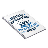 Künstlerisches Schwimmen Synchronwasser ist unsere Notizblock (Rechte Seite)