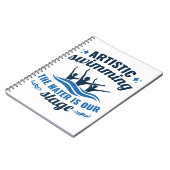 Künstlerisches Schwimmen Synchronwasser ist unsere Notizblock (Linke Seite)