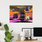 Künstlerisches Science-Fiction-Poster Poster (Heimbüro)