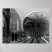 Künstlerisches Science-Fiction-Poster "Walking in Poster (Vorne)