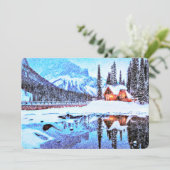 Künstlerisches See-Chalet laden ein Einladung (Stehend Vorderseite)