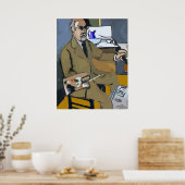 Künstlerisches Selbstportrait Poster (Küche)