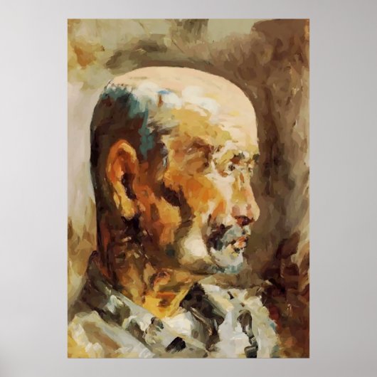 Künstlerisches Selbstportrait Poster (Vorne)