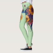 Künstlerisches Set schöner Blume Leggings (Links)