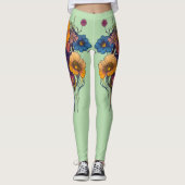 Künstlerisches Set schöner Blume Leggings (Vorderseite)