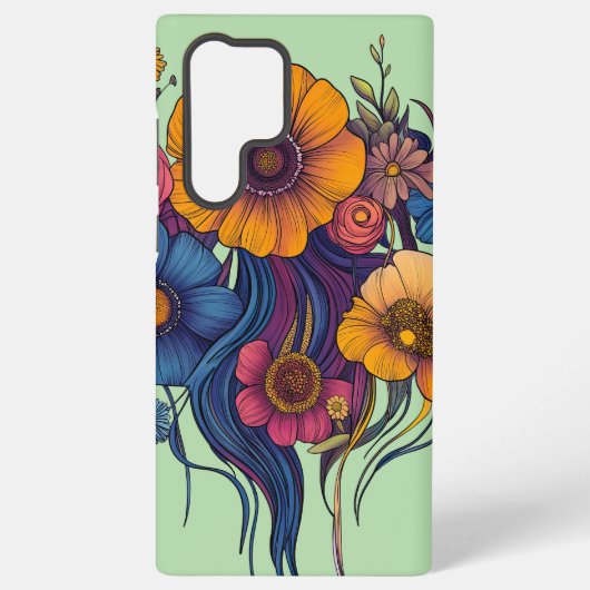 Künstlerisches Set schöner Blume Samsung Galaxy Hülle (Rückseite)