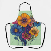 Künstlerisches Set schöner Blume Schürze (Vorderseite)