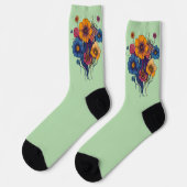 Künstlerisches Set schöner Blume Socken (Linkes Detail)